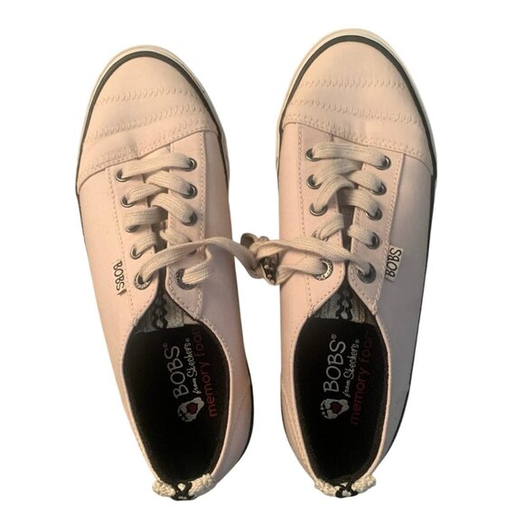 BOBS FROM SKECHERS MEMORY FOAM SNEAKERS COLOR NATURAL‎ 8.5 - Picture 4 of 7